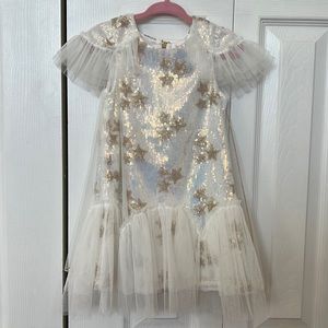 Baby Sara Star Sequin festive holiday dress